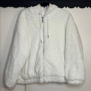 Cozy White Fleece Hoodie